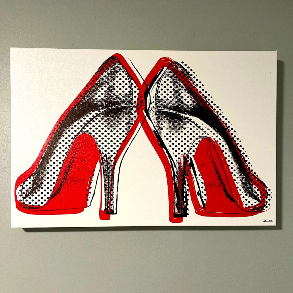Oliver Gal Dotted Louboutin Canvas